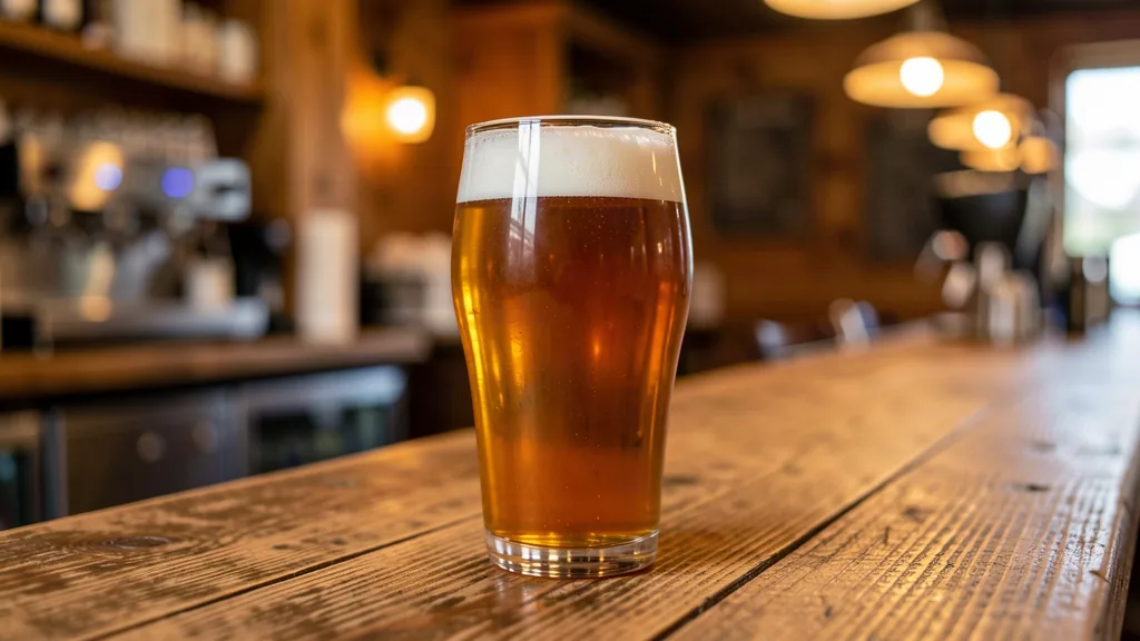 Flight of craft beers in a California taproom