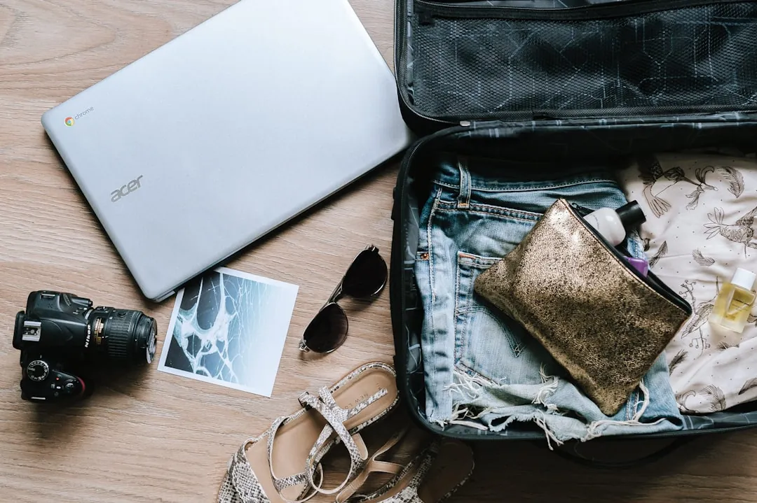 Packing a travel suitcase for a trip