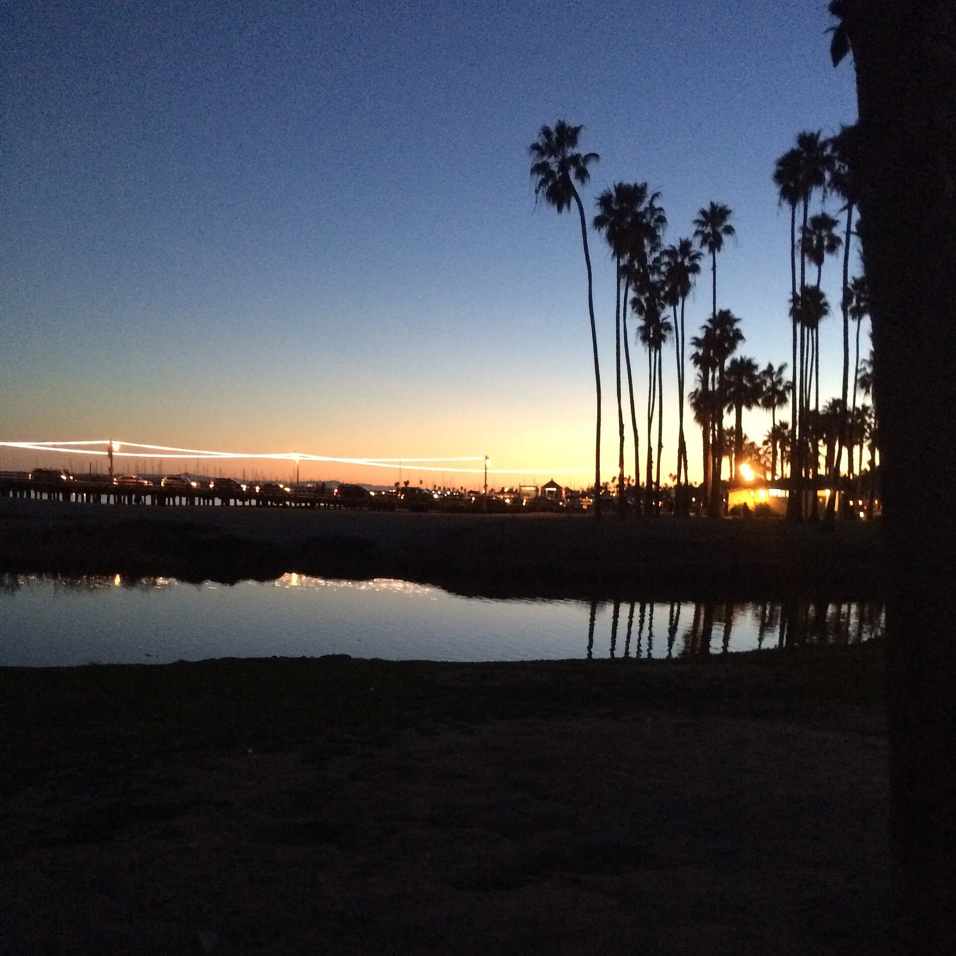 Santa Monica Pier and Ferris wheel over the Pacific